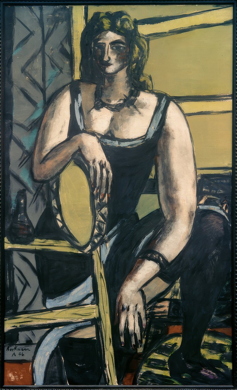 Dancer with Tambourine by Max Beckmann