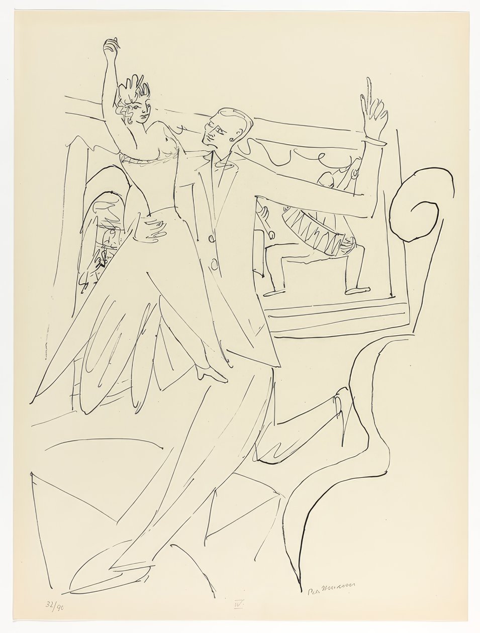 Tango, plate four from Day and Dream by Max Beckmann