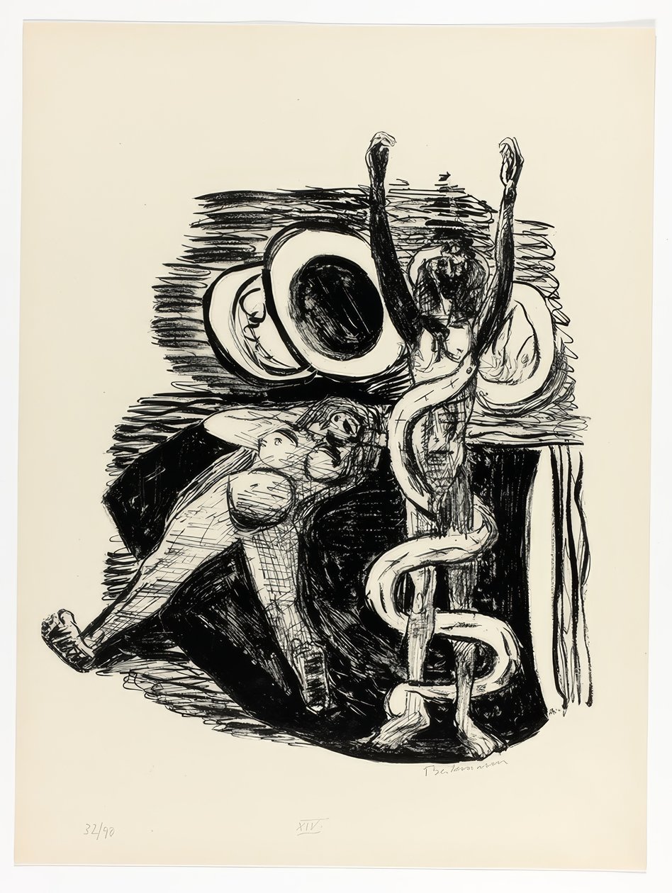 The Fall of Man, plate 14 from Day and Dream by Max Beckmann