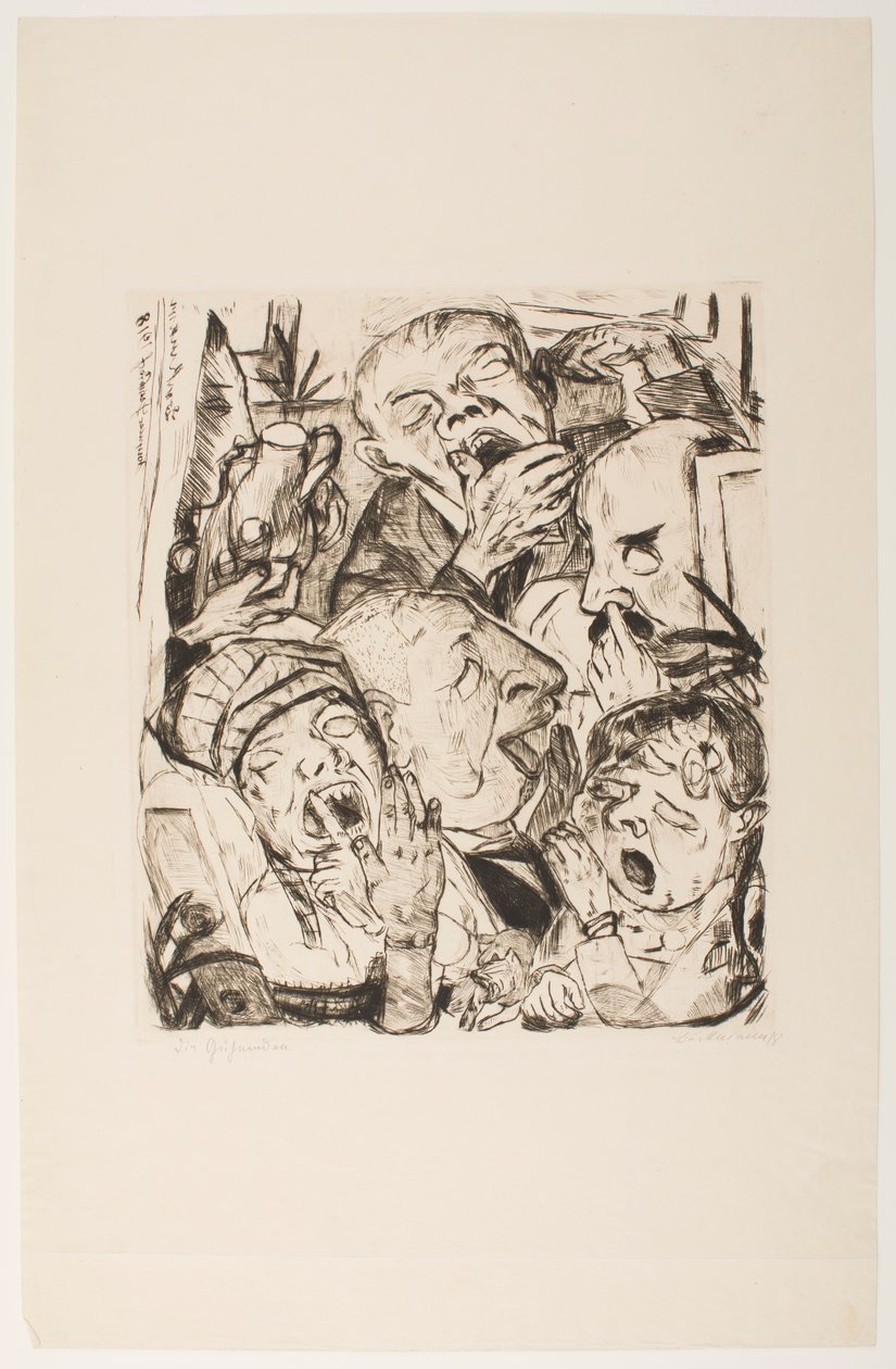 The Yawners (Faces, plate 7) by Max Beckmann