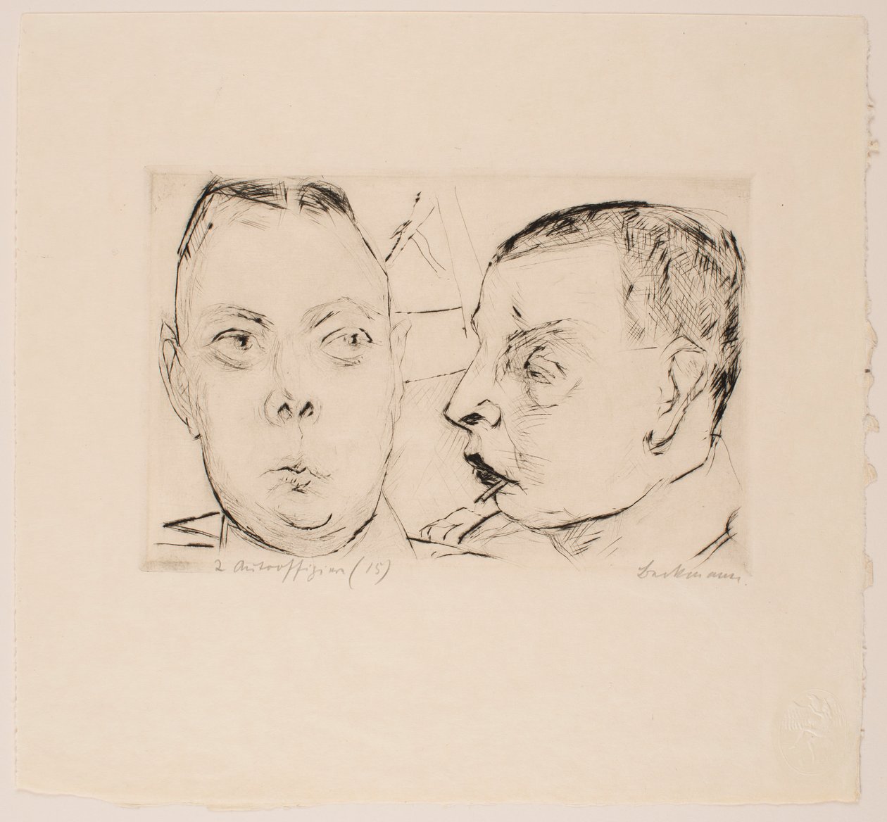 Two Auto Officers, Plate 15 from the Portfolio 
