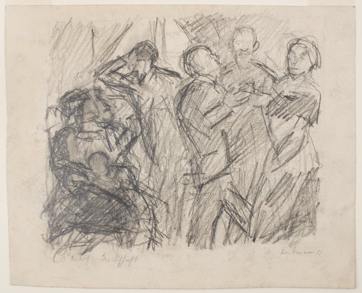 First Sketch for Society Party by Max Beckmann