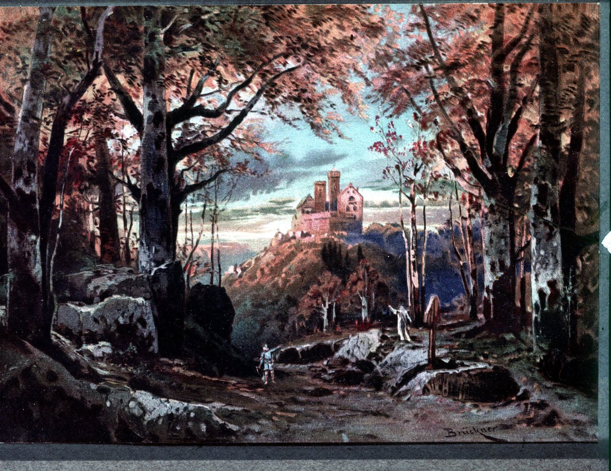 Decor for Tannhauser, Opera by Richard Wagner. Scenography of Bruckner by Max Bruckner