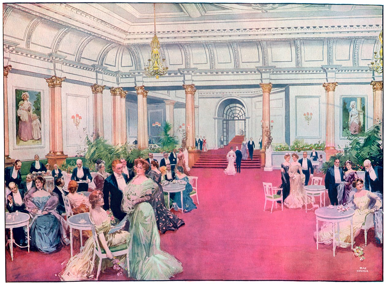 The Foyer at the Savoy Restaurant, London by Max Cowper