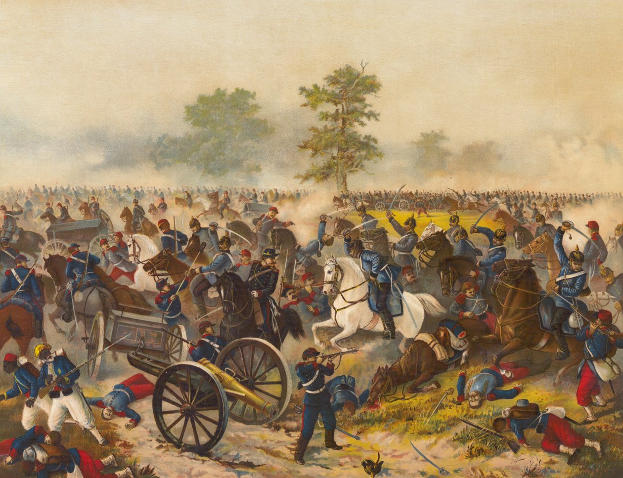 German Cavalry Attack at the Battle of Worth by Max Henze-Dassau