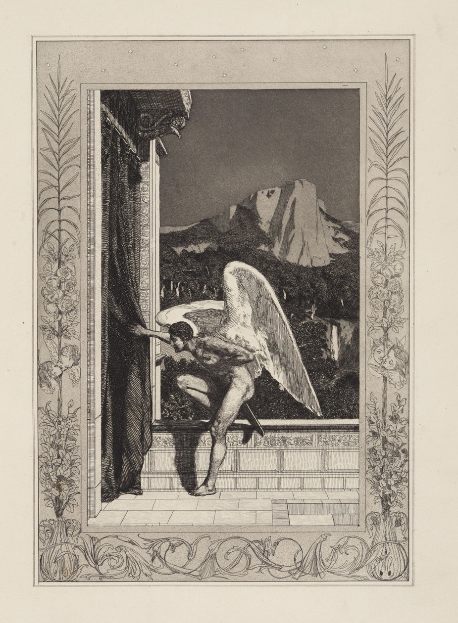 Cupid Coming (Cupid and Psyche, Opus V, Plate 12) by Max Klinger