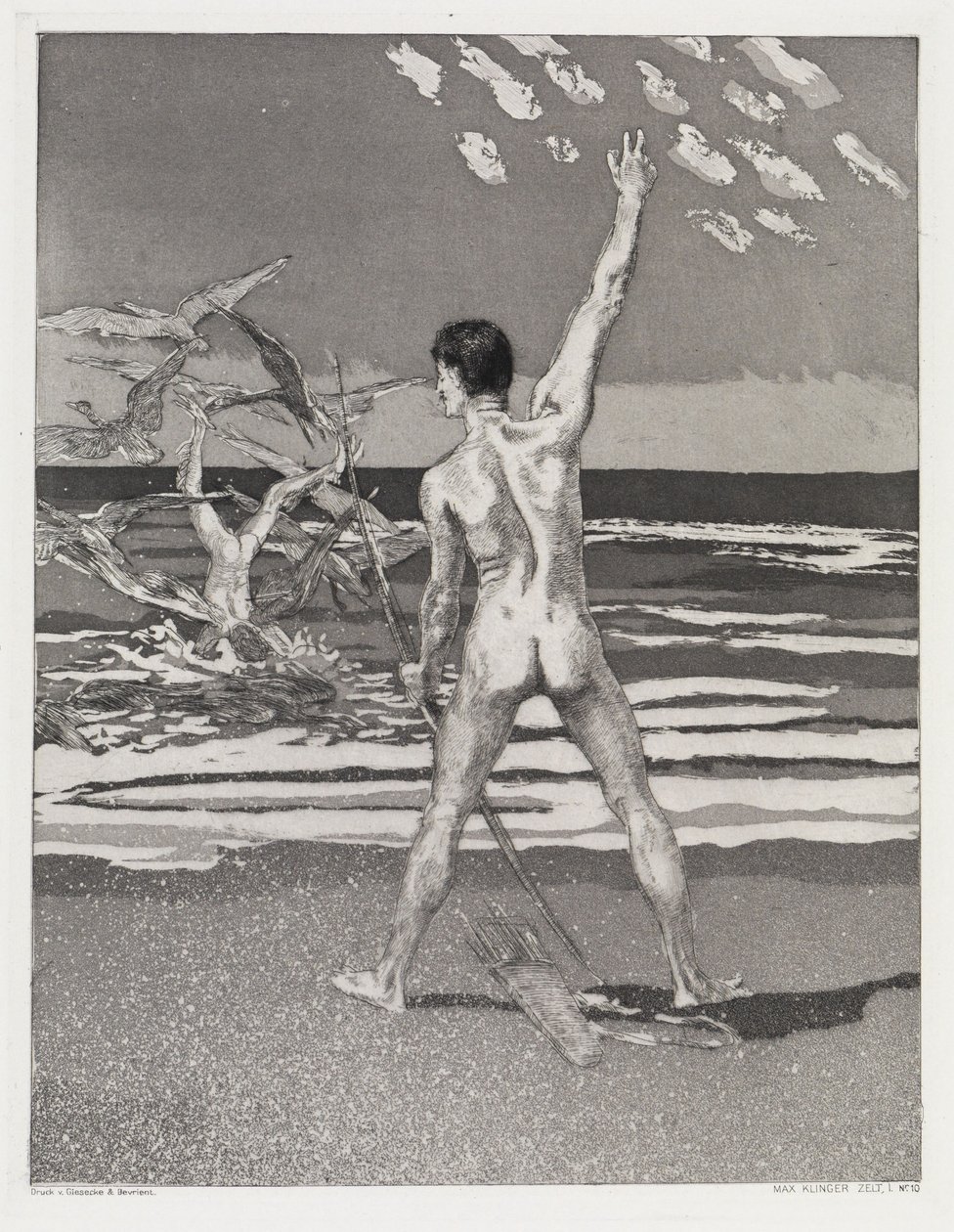 The Shot (Tent, Opus XIV, Part 1, No. 10) by Max Klinger