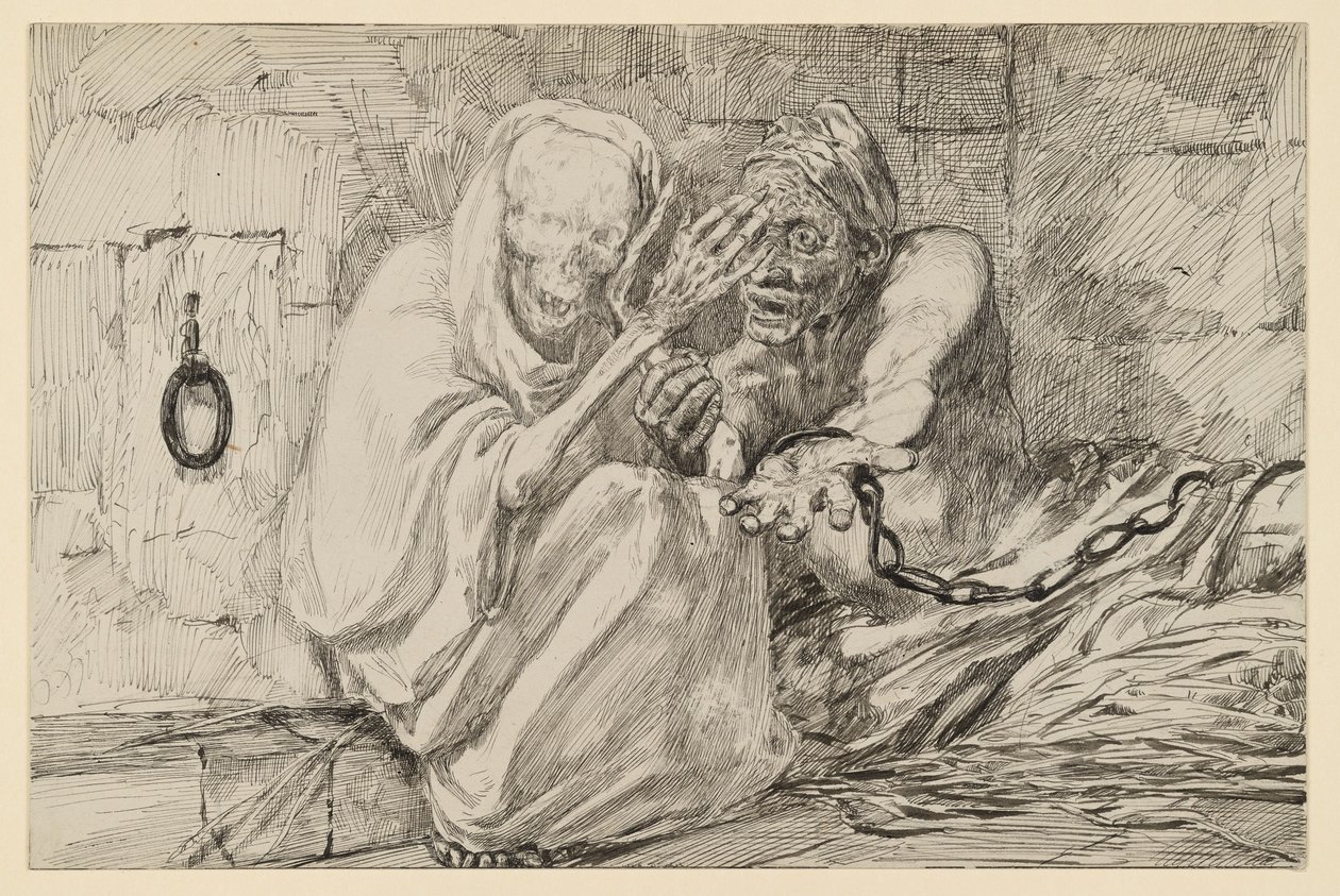 Death as the Comforter of the Prisoner in the Dungeon by Max Klinger