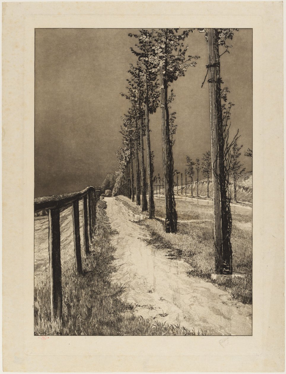 The Road (Four Landscapes, Opus VII, Plate 2) by Max Klinger