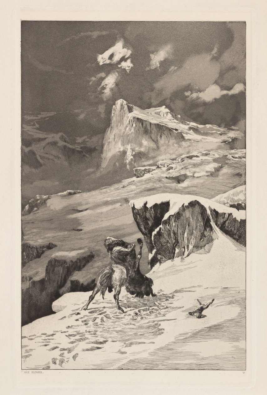 Fighting Centaurs by Max Klinger