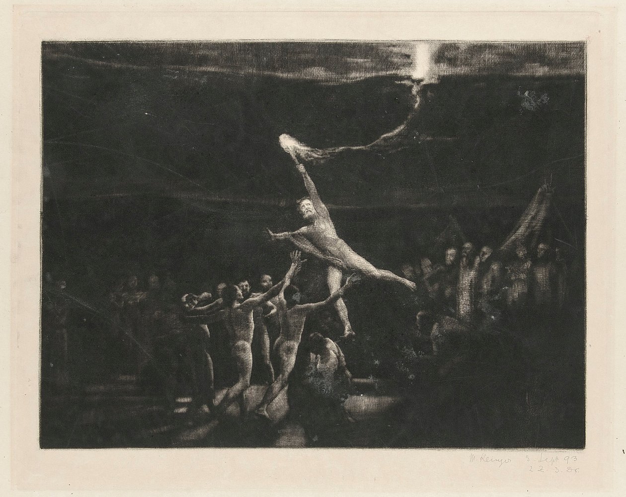 Theft of Light, Plate 12, Brahms Fantasy, Op. XII by Max Klinger