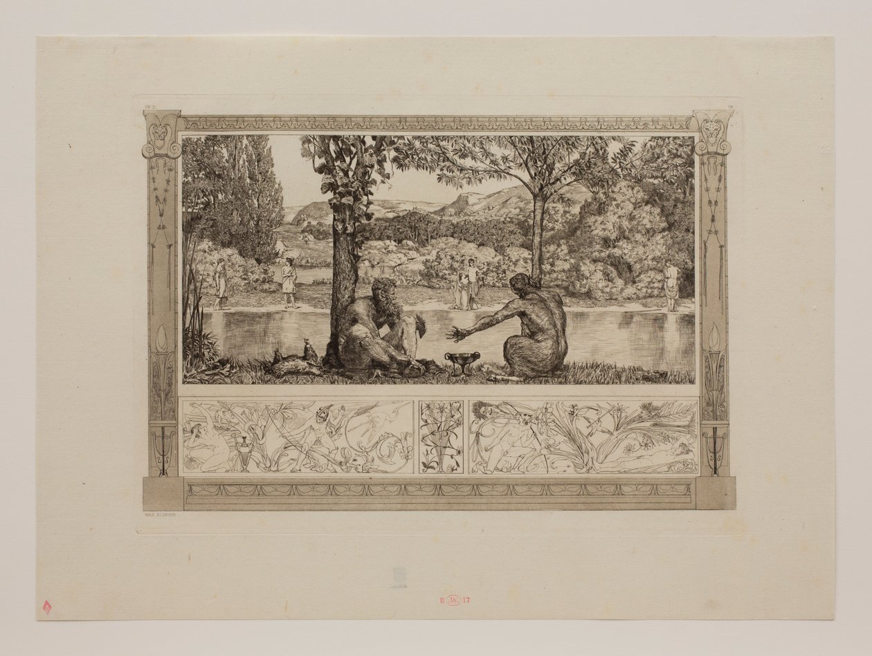 Narcissus and Echo I by Max Klinger