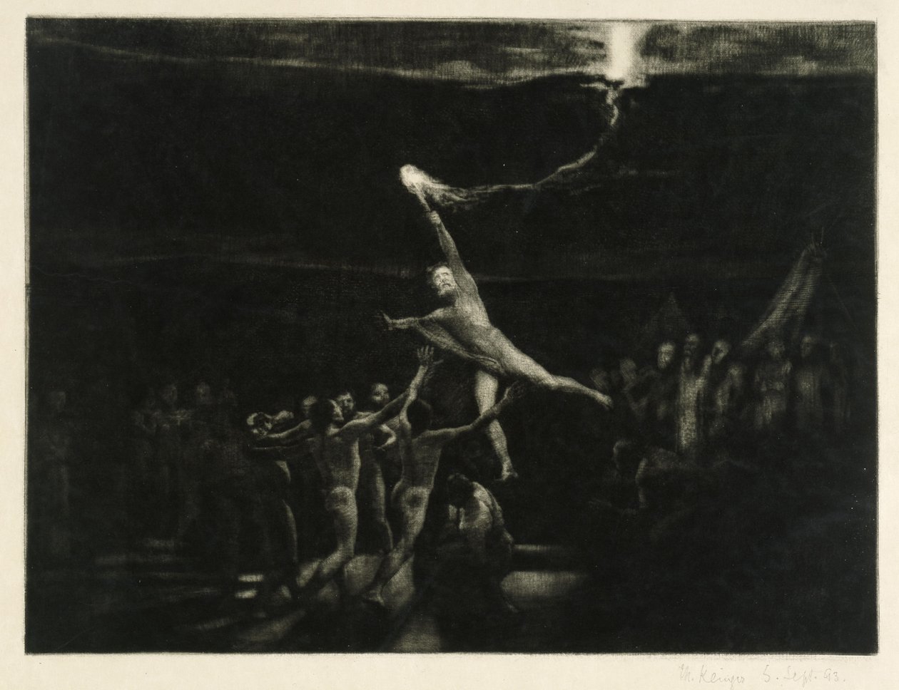 Theft of Light (Sheet 22 from: Opus XII, Brahms Fantasy) by Max Klinger