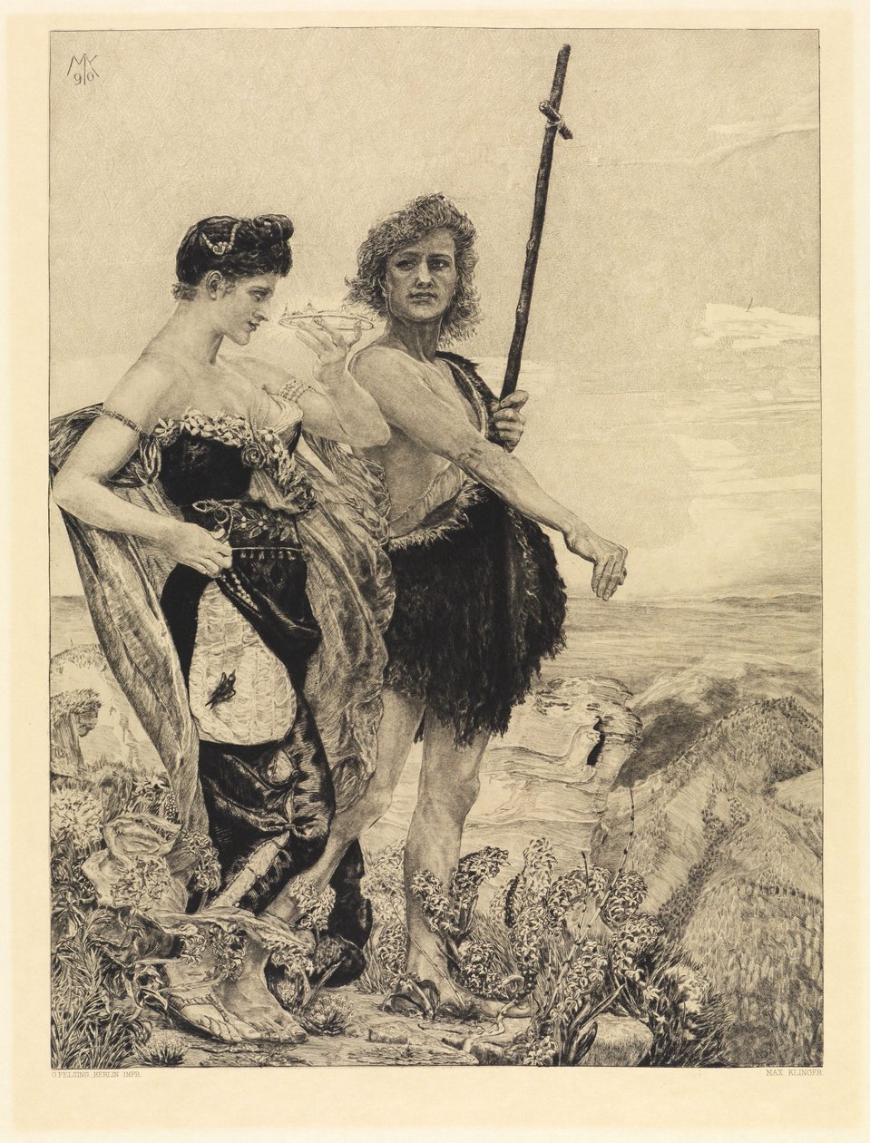 Temptation (From Death, Second Part, Opus XI, Sheet 10) by Max Klinger