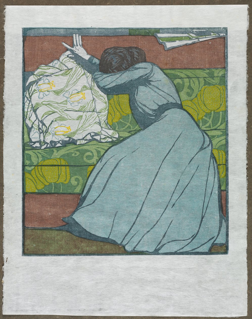 The Cushion (Martha Kurzweil Seated on a Divan) by Max Kurzweil