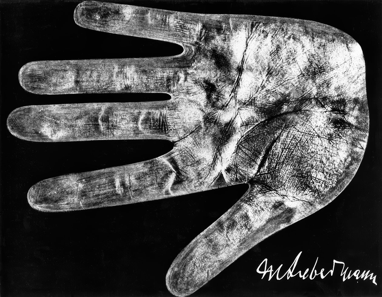 Handprint of Max Liebermann by Max Liebermann