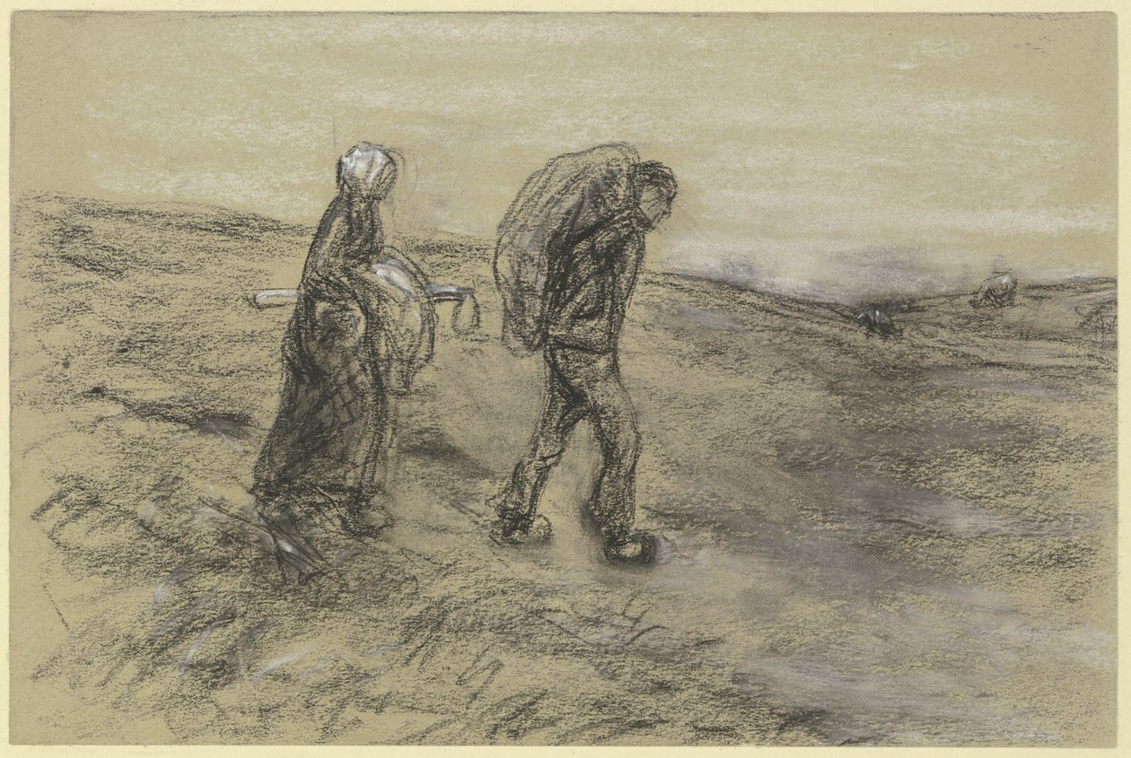 Worker Returning from Fieldwork with His Wife by Max Liebermann