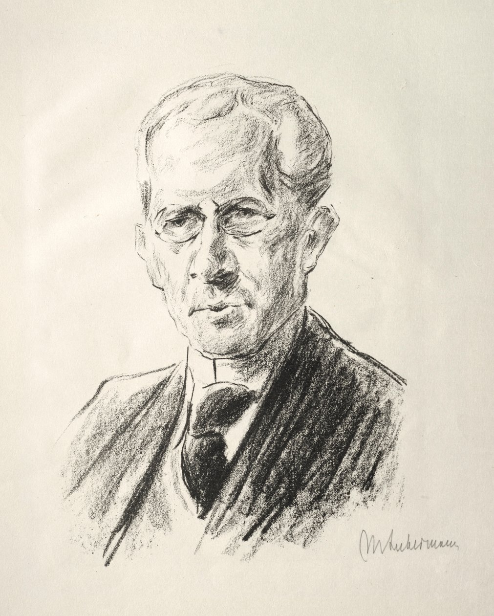 Arno Holz Mappe: Portrait Arno Holz by Max Liebermann