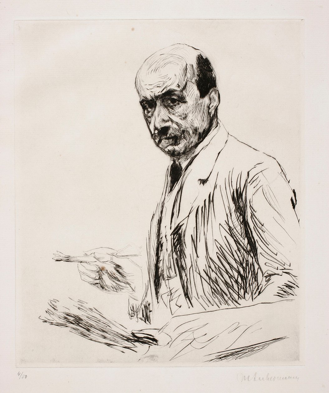 Self-Portrait with Palette by Max Liebermann