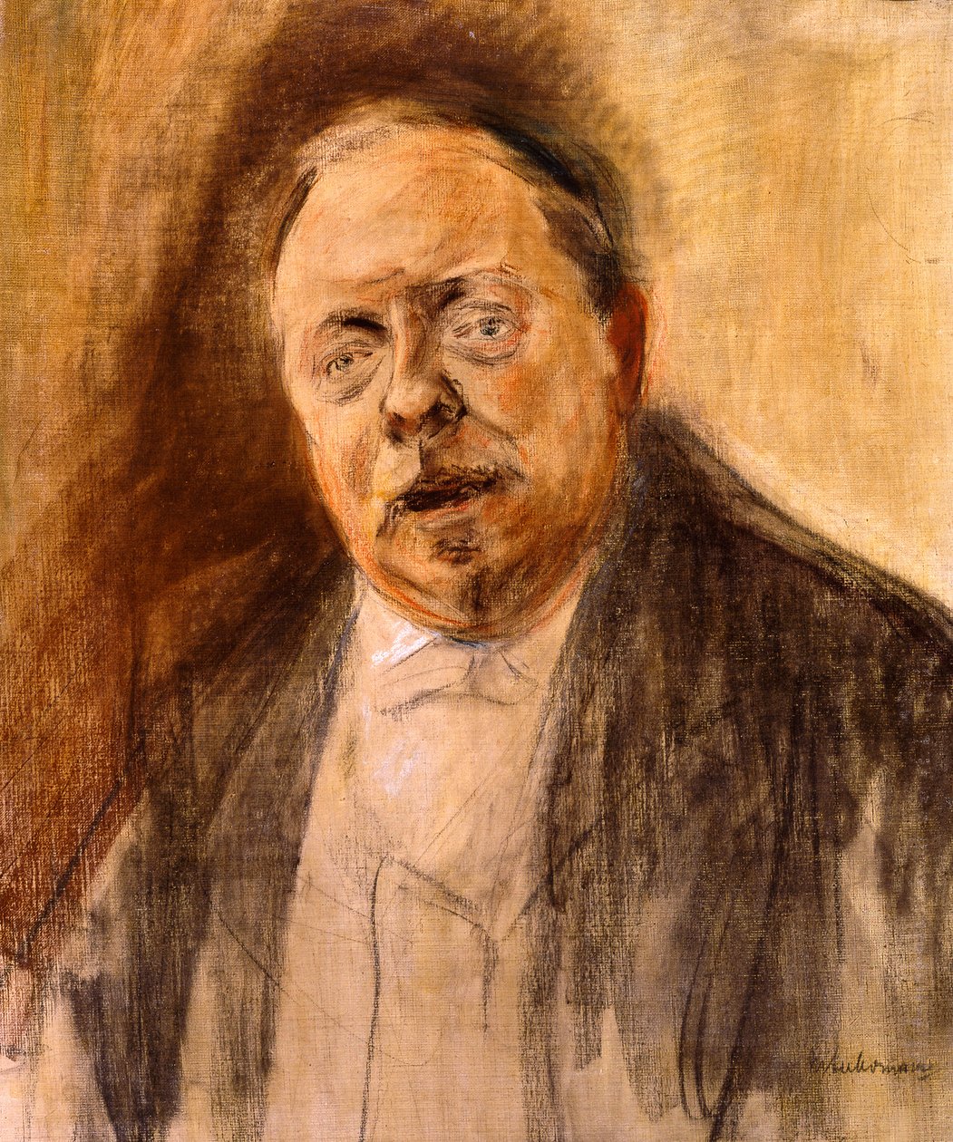 Portrait Study of Baron Alfred von Berger by Max Liebermann