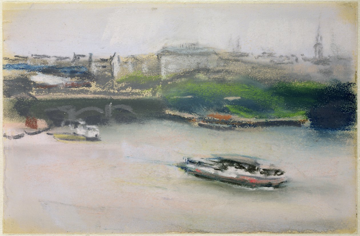 Binnenalster with the Lombardsbrucke, Hamburg by Max Liebermann