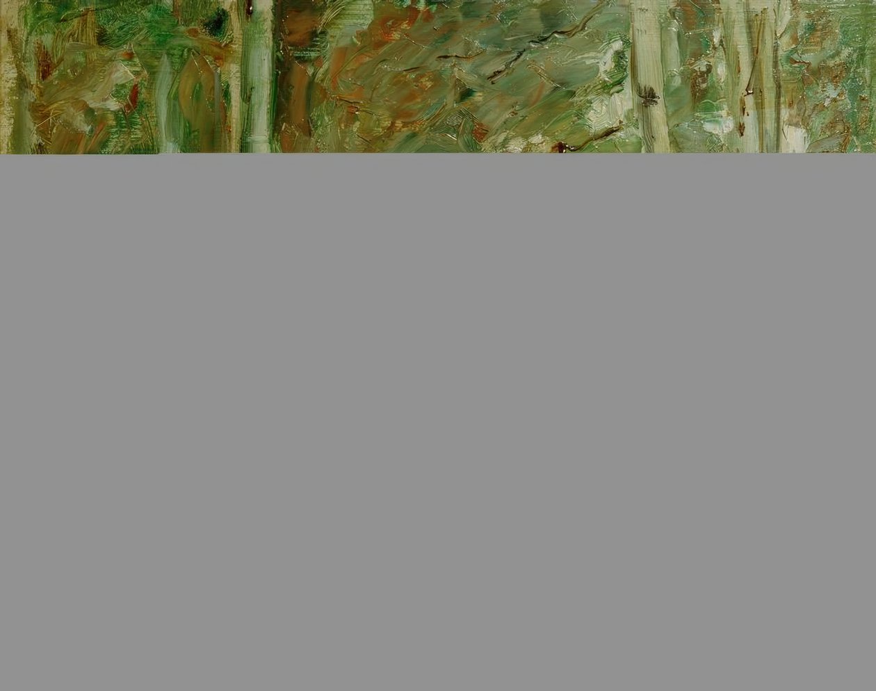 Birches on the Wannsee Shore Facing East by Max Liebermann