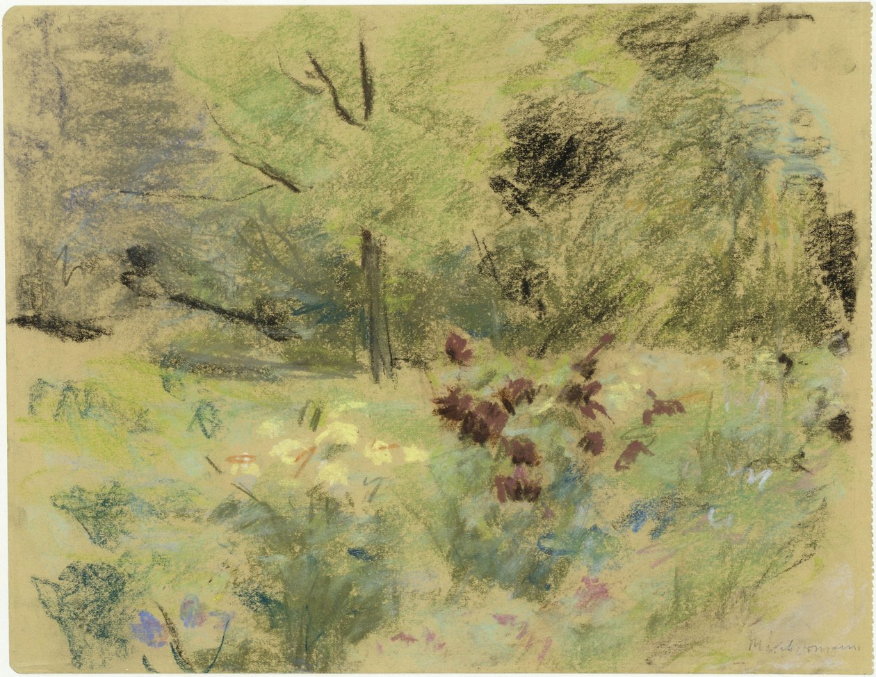 Flowers and Trees by Max Liebermann
