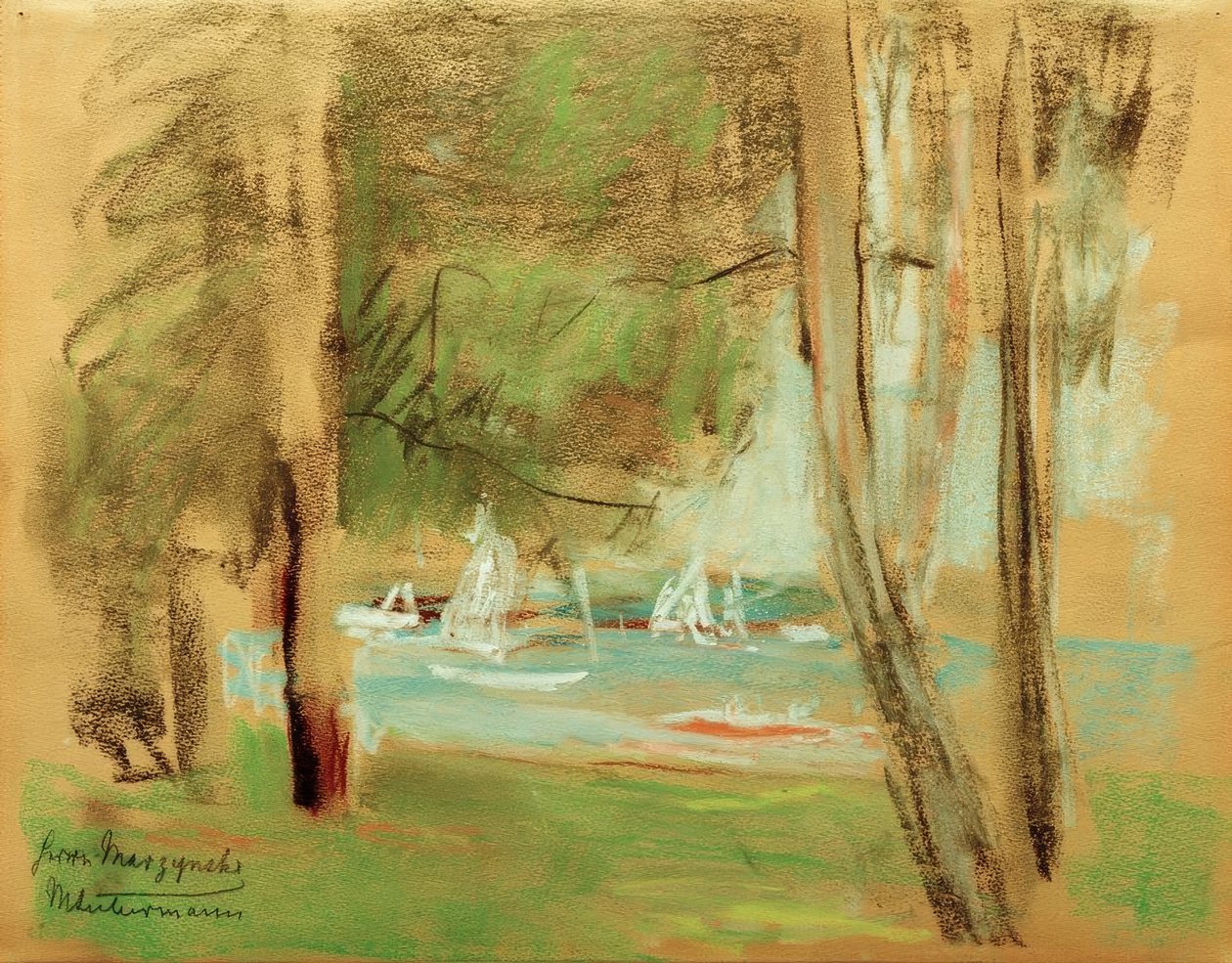 Boats on Wannsee by Max Liebermann