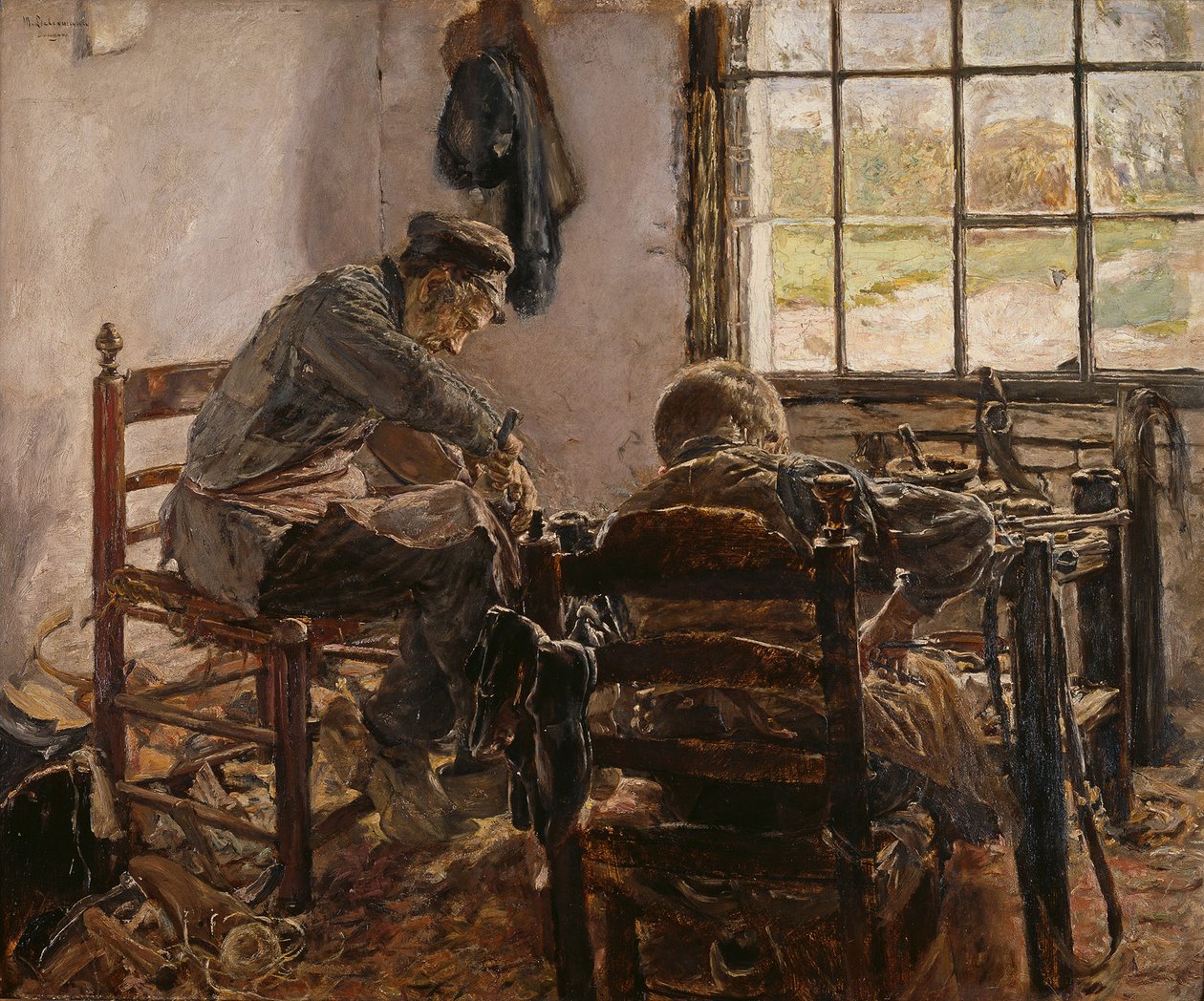 Cobbler’s Workshop by Max Liebermann