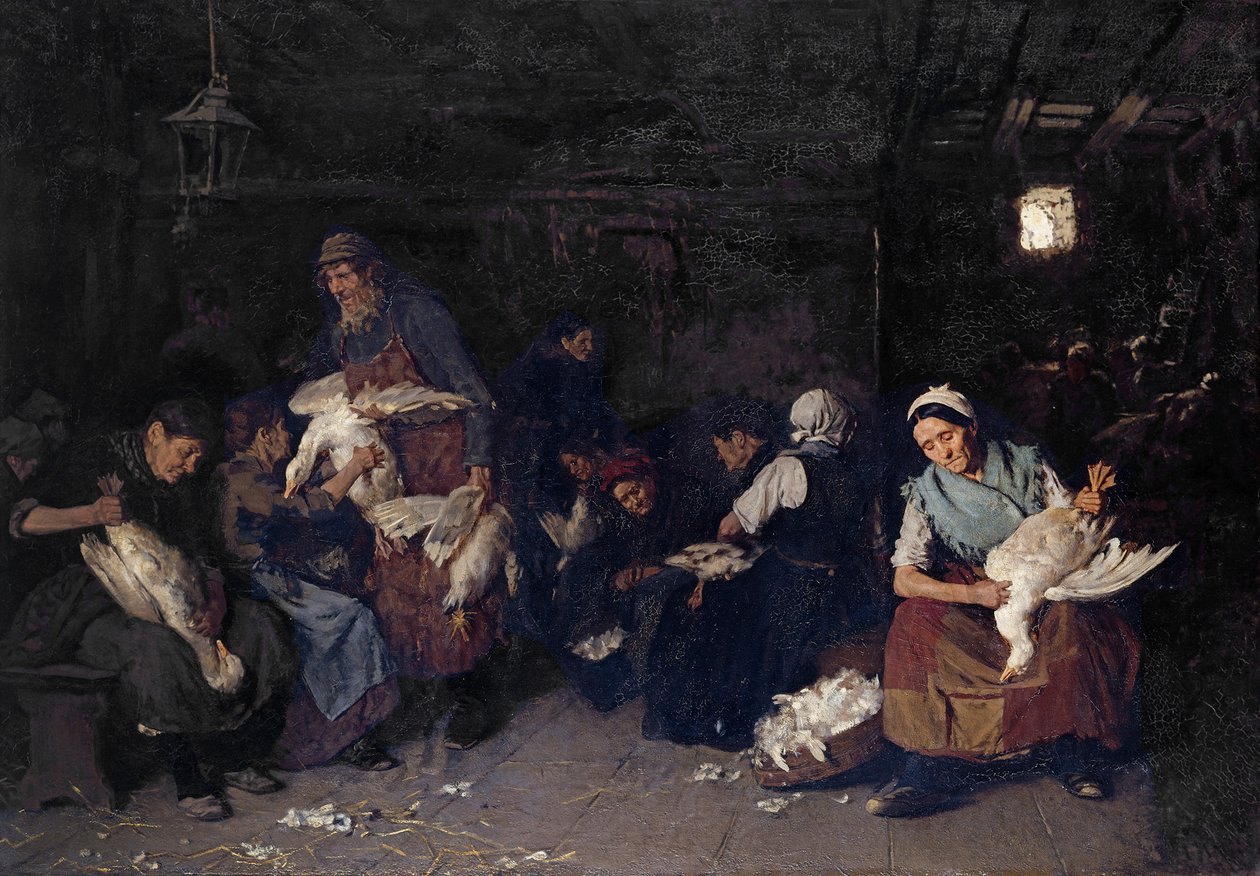 Women Plucking Geese by Max Liebermann