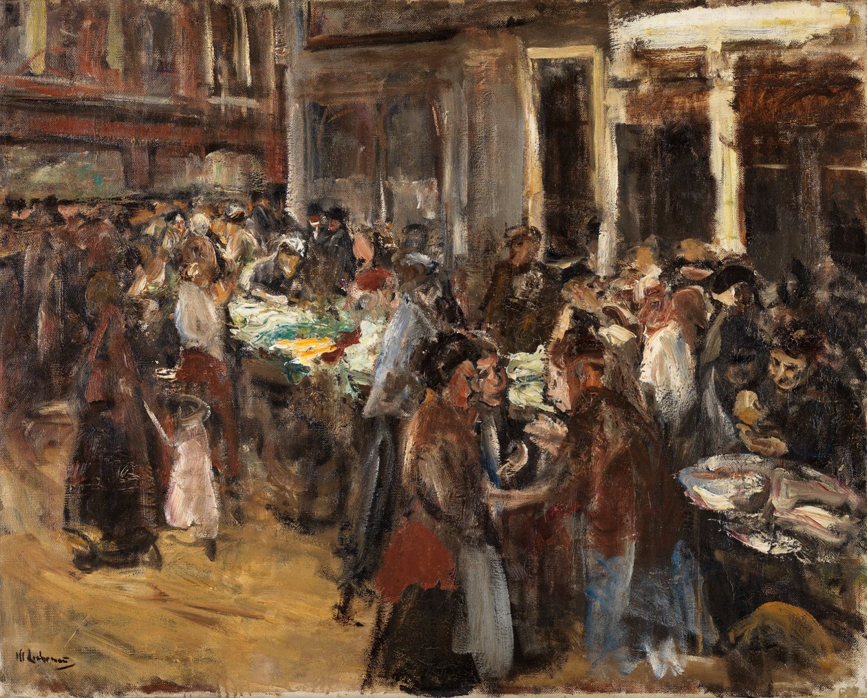 Vegetable Market in Amsterdam by Max Liebermann
