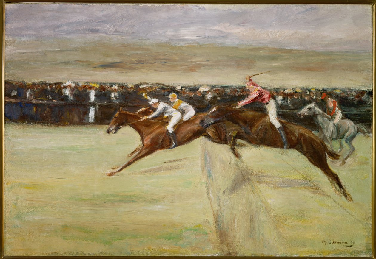 Horse Racing in the Cascine, Near Florence, Italy by Max Liebermann