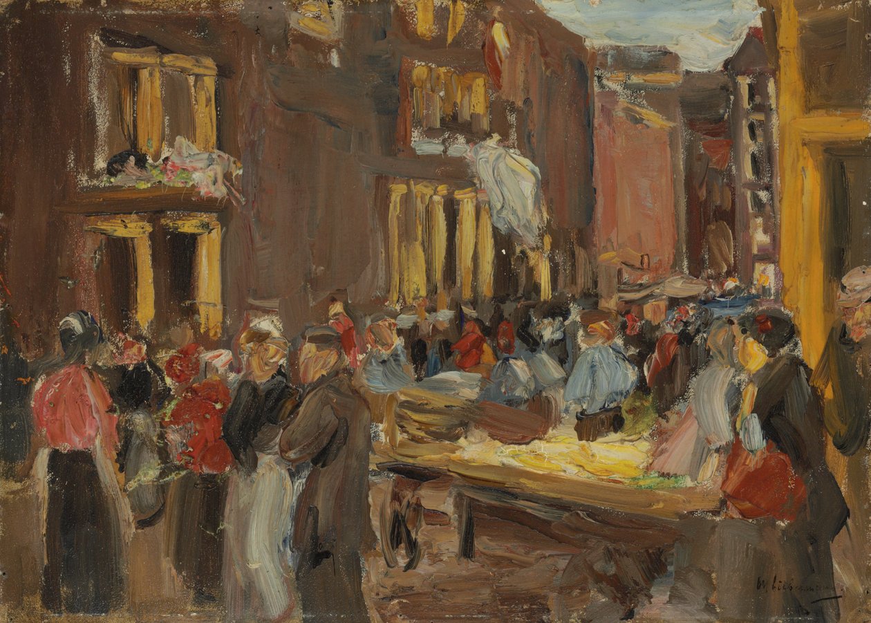 Jewish Quarter in Amsterdam by Max Liebermann