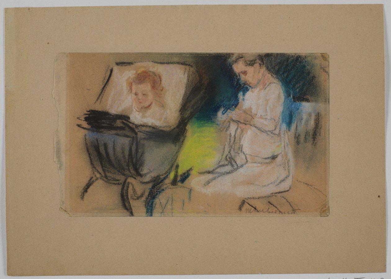 Child in a Pram and Nursemaid by Max Liebermann