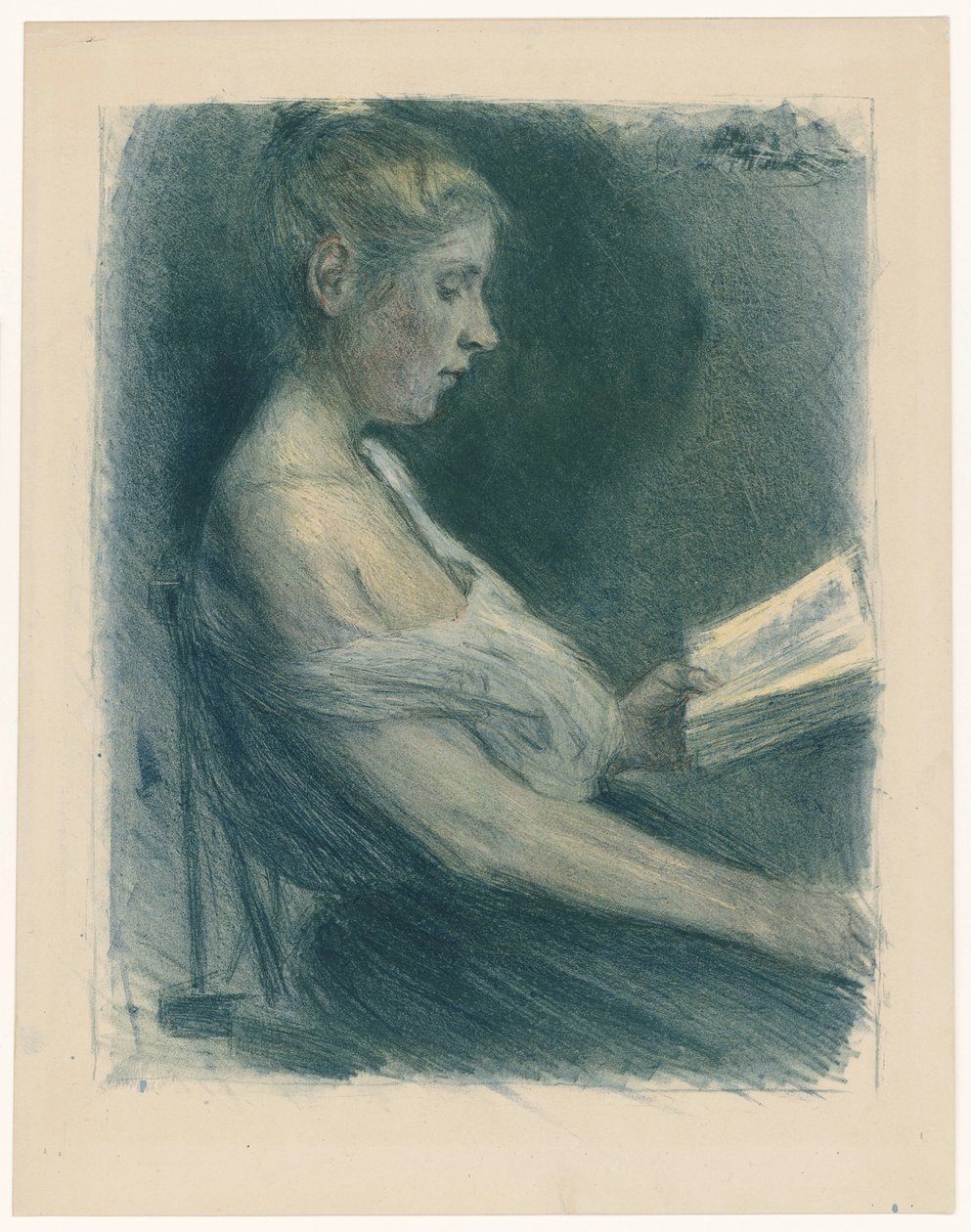 Reading Girl by Max Liebermann