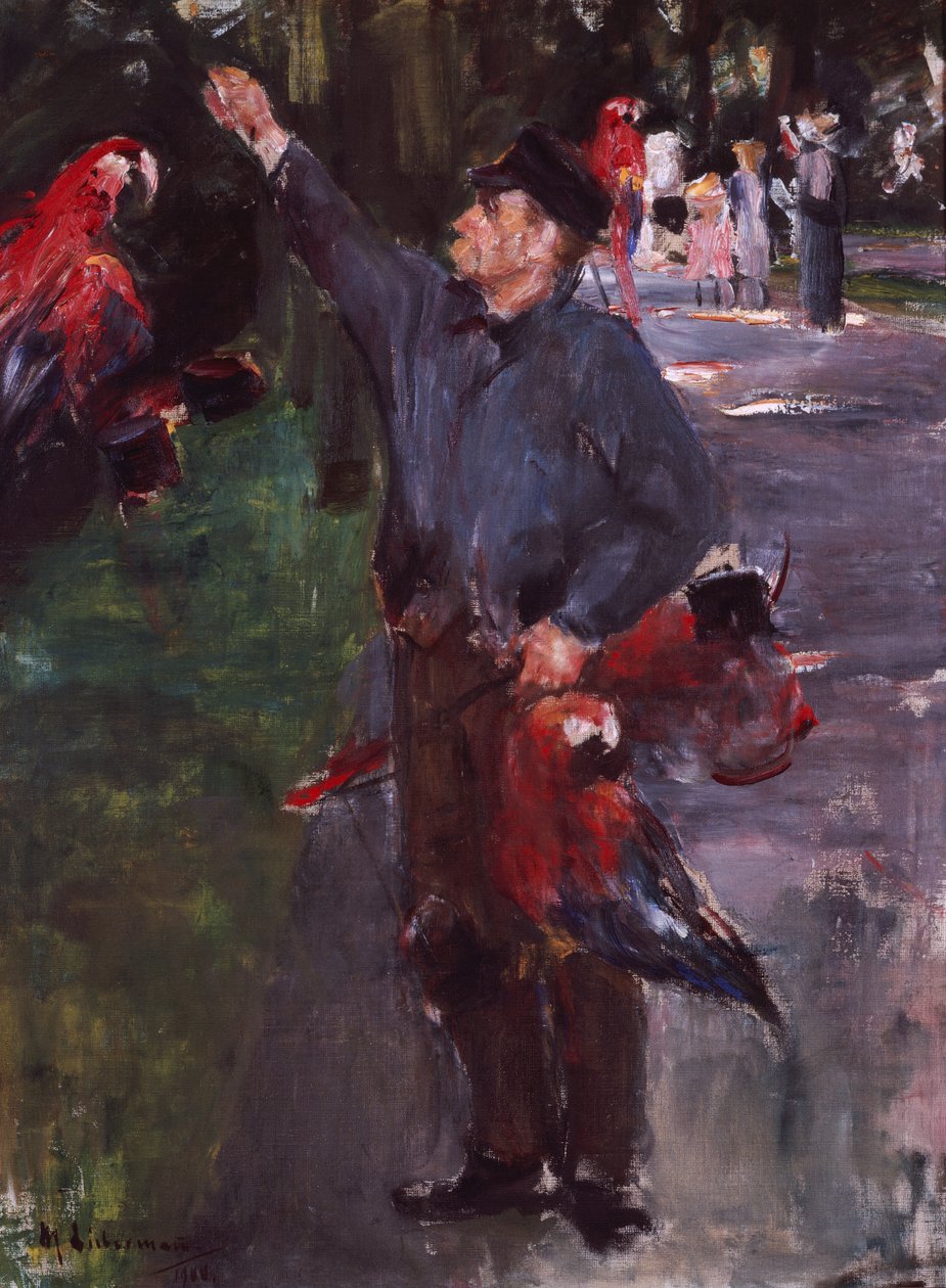 Man with Parrots by Max Liebermann