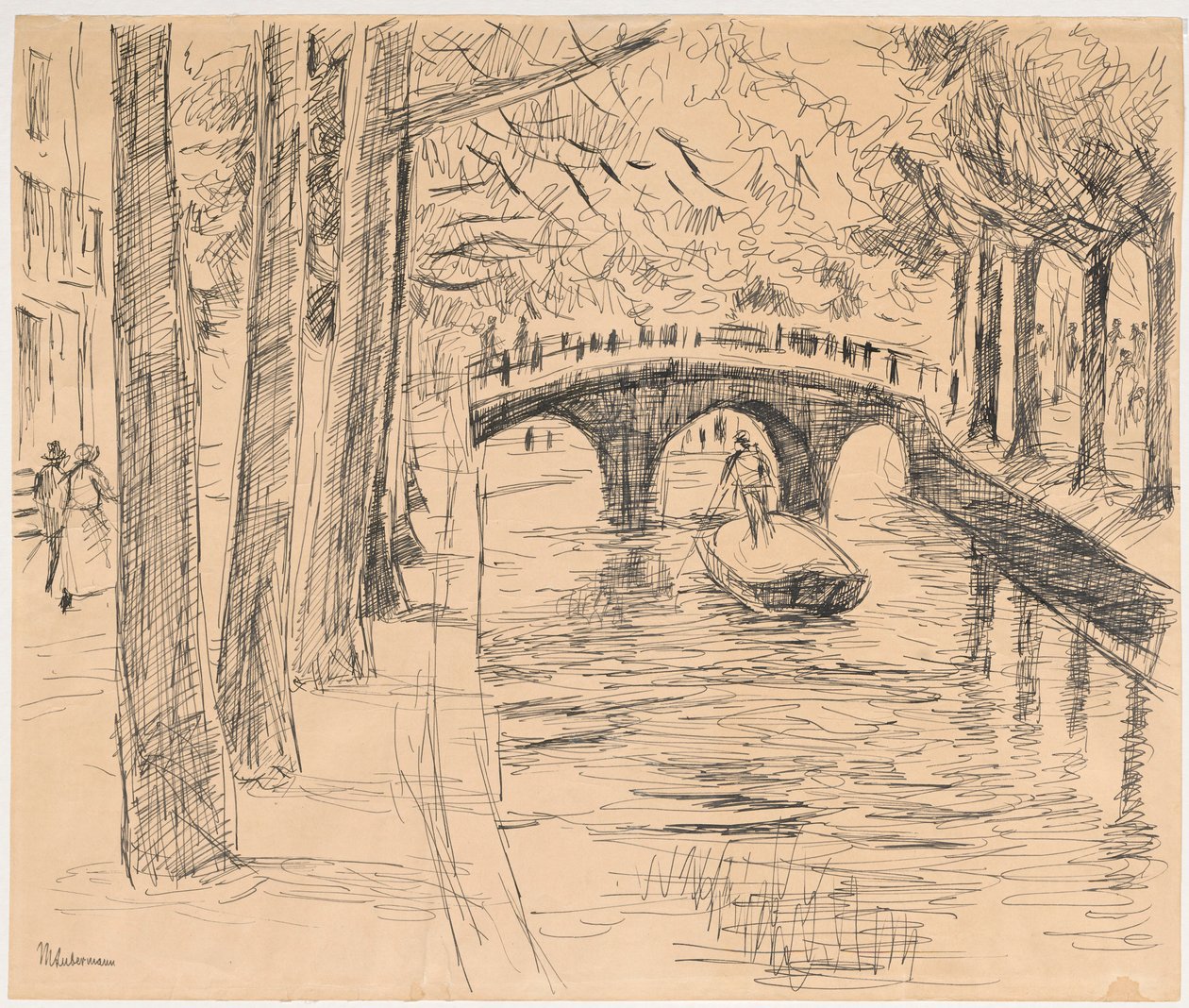 Bridge over a Canal in Amsterdam by Max Liebermann