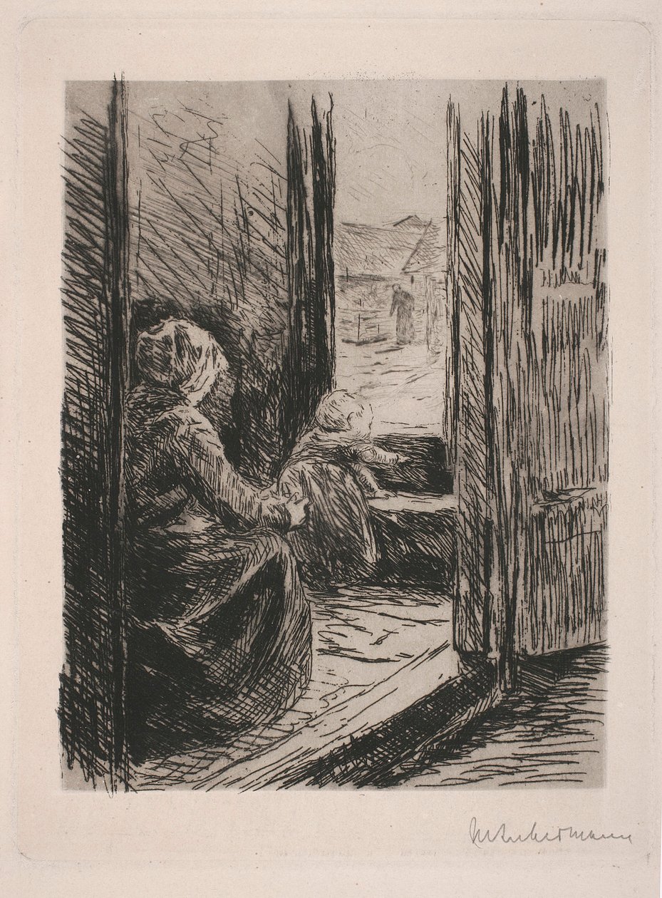 Mother and Child by Max Liebermann