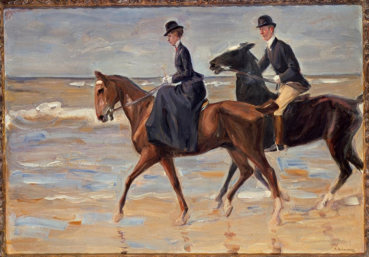 Rider and Rideress on the Beach by Max Liebermann