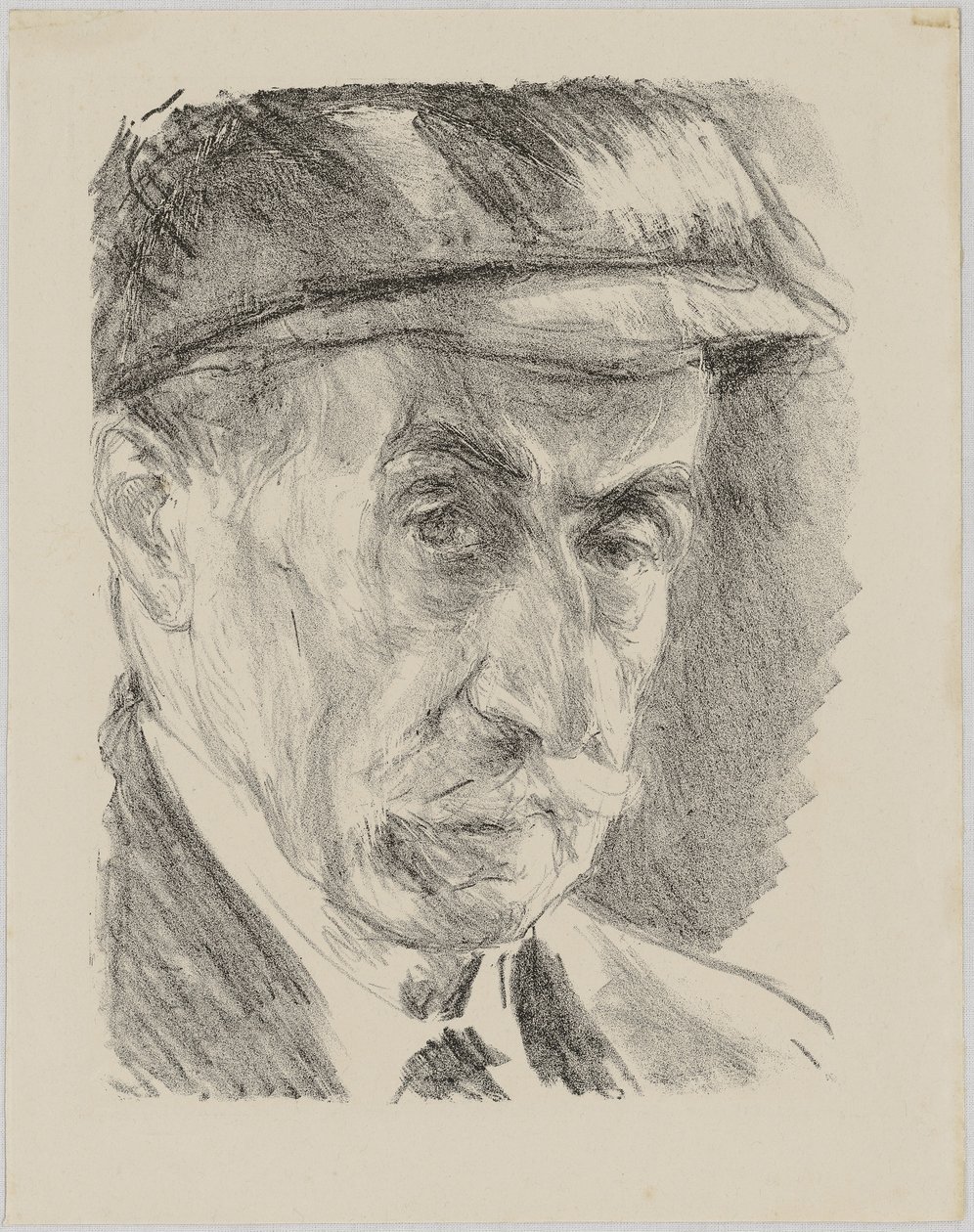 Self-Portrait with Cap by Max Liebermann
