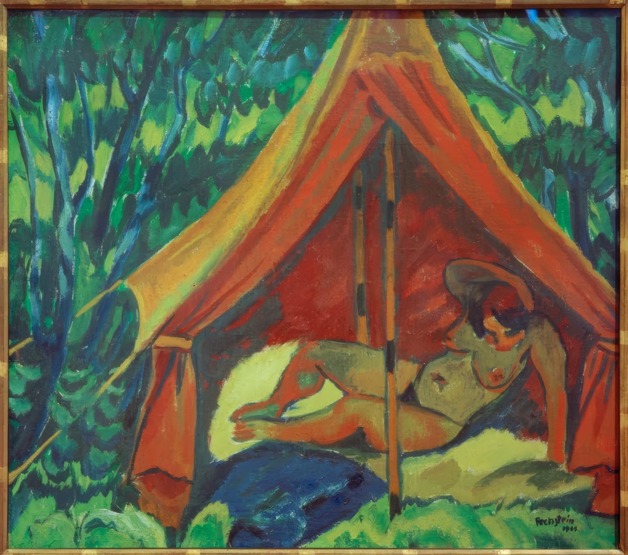 Nude in the Tent by Max Pechstein