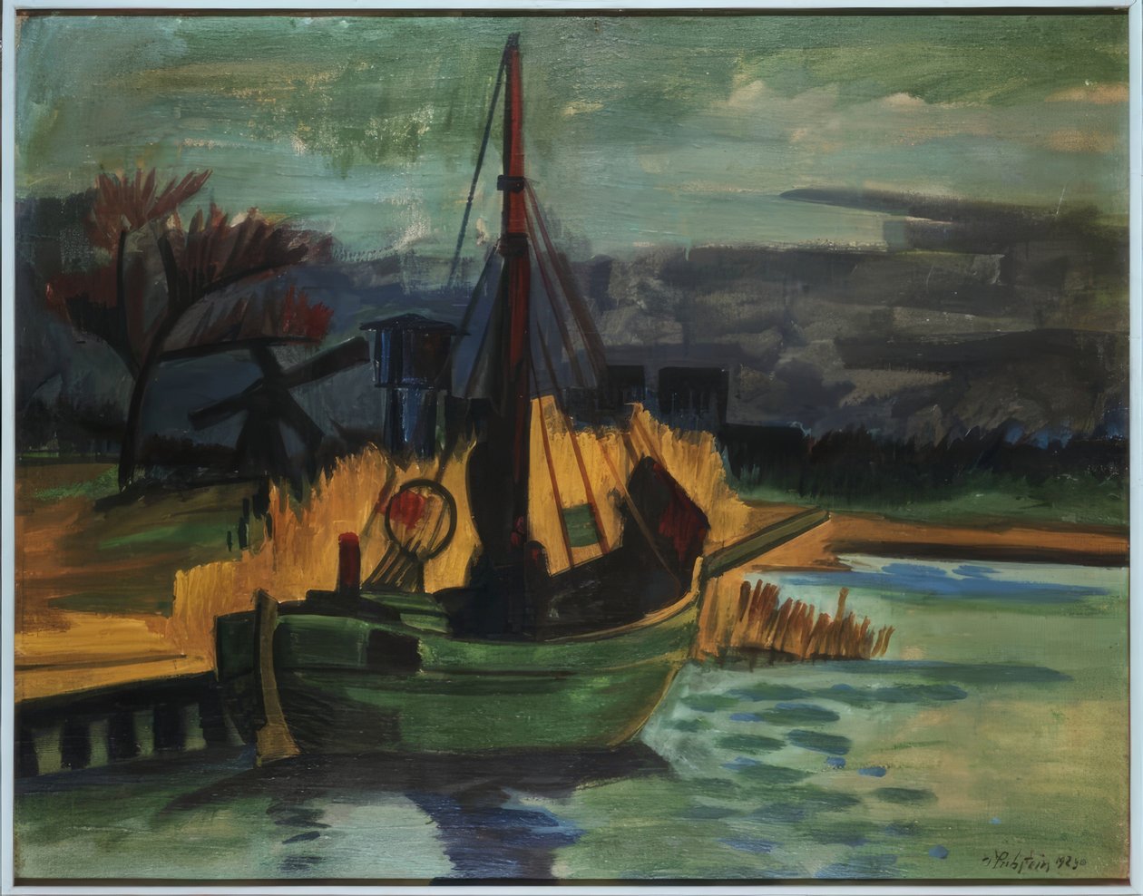 Fishing Boats on the Shore, 1923 by Max Pechstein