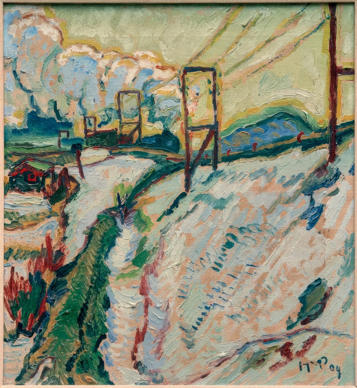 March Snow: The Railway Embankment by Max Pechstein