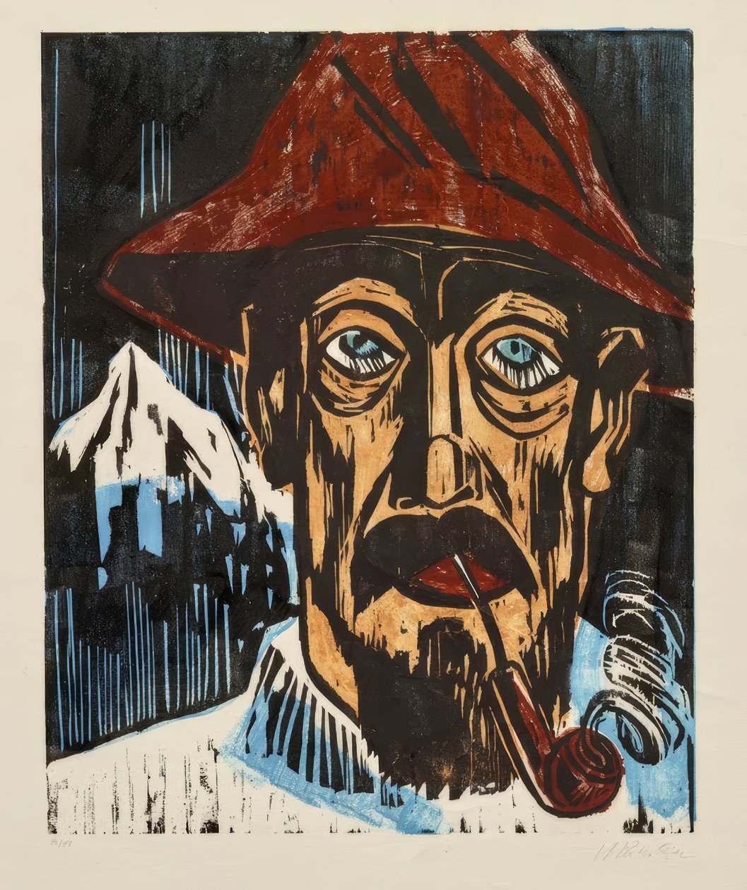 Man with Pipe by Max Pechstein