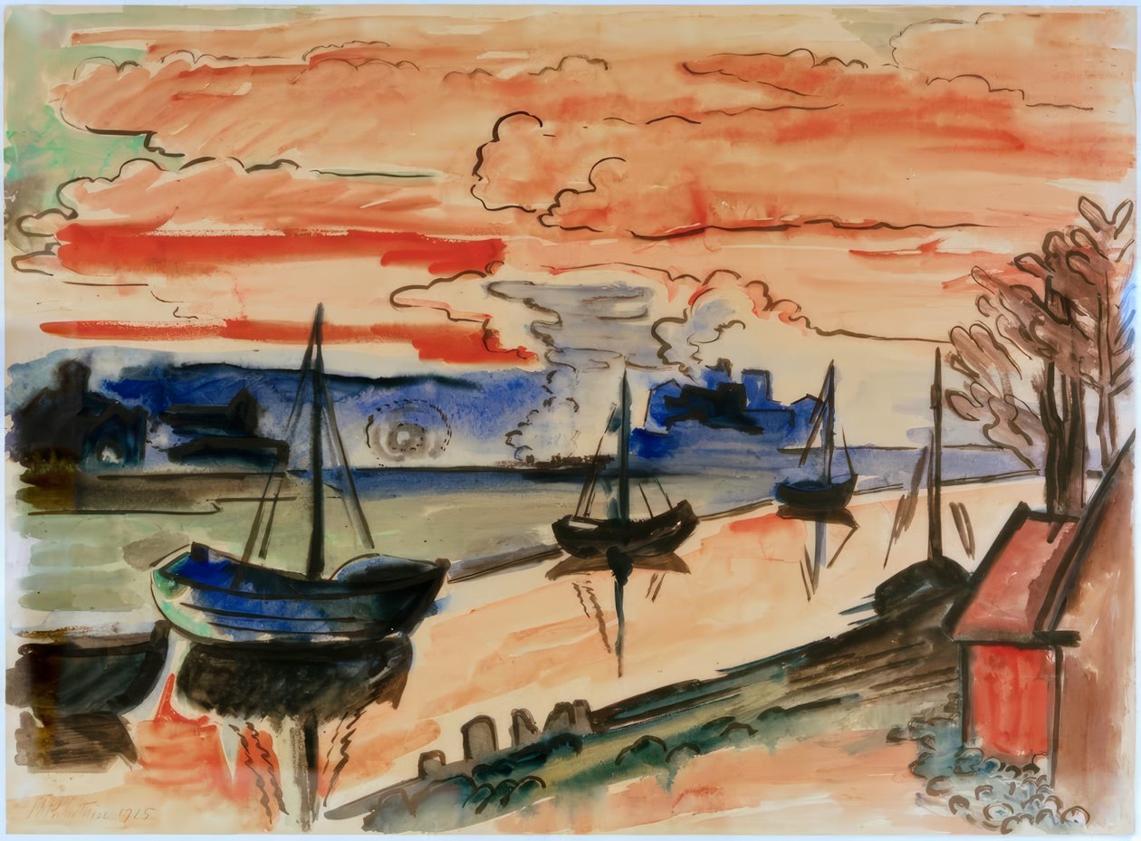 After Sunset by Max Pechstein