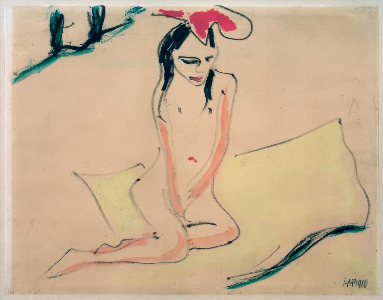 Untitled (Girl Nude - Fränzi Fehrmann) by Max Pechstein