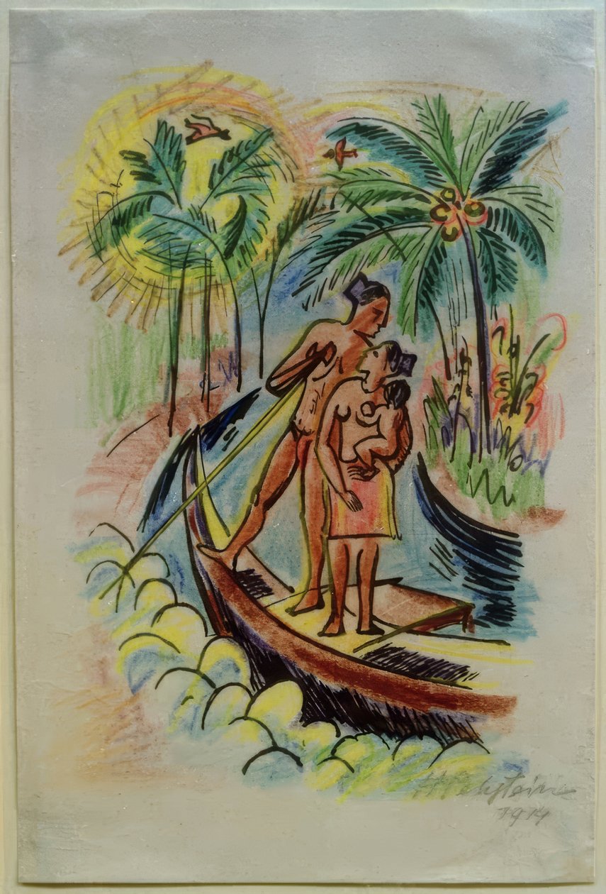 Travel Pictures Italy - South Seas (Family on Palau) by Max Pechstein