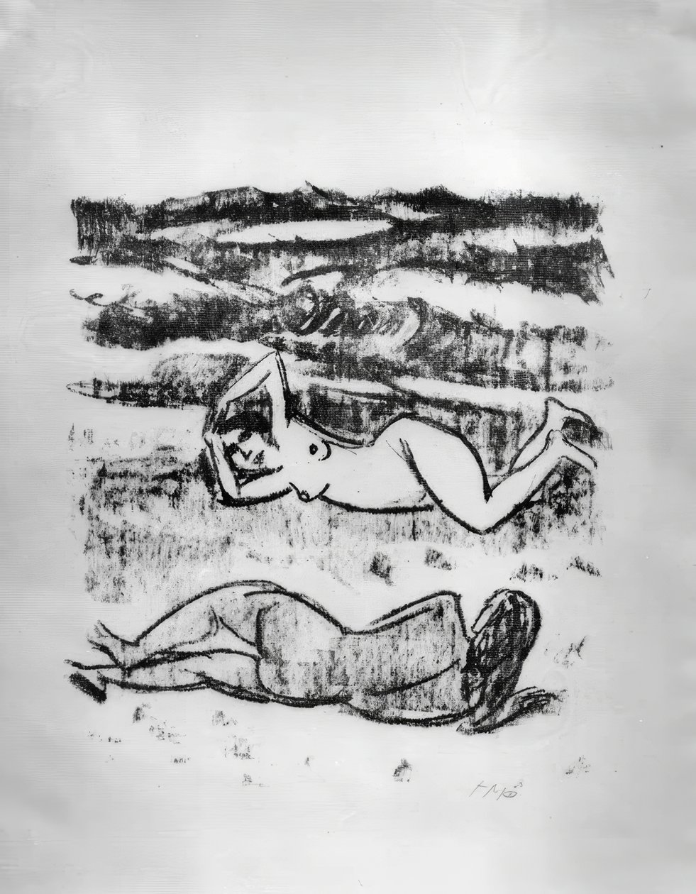 Two Reclining Figures by Max Pechstein