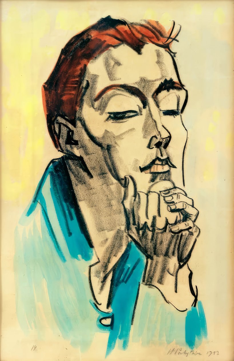 Contemplating by Max Pechstein