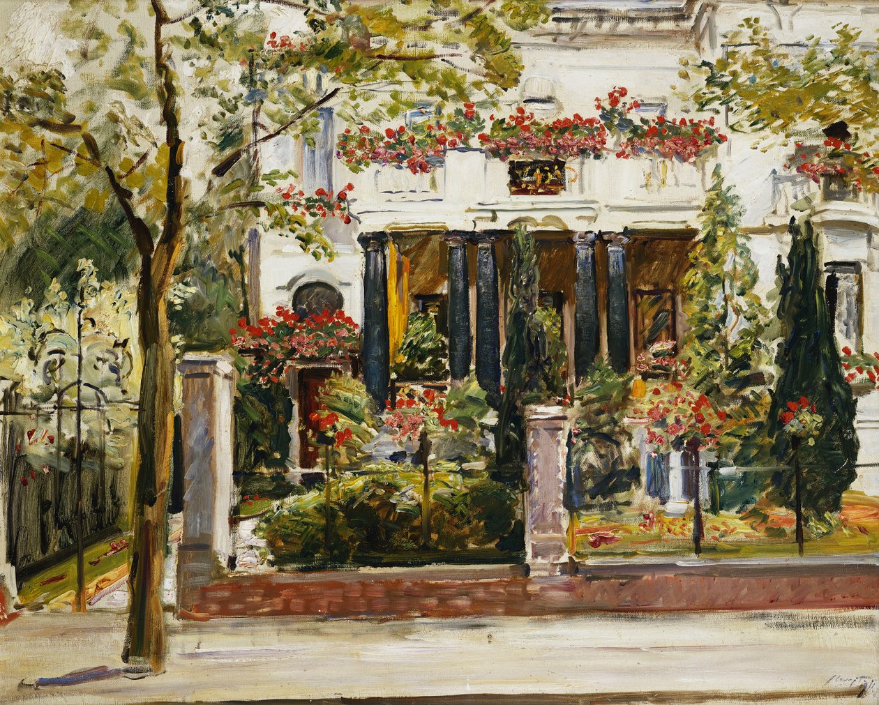 The Front Garden of the Steinbart Villa in Berlin by Max Slevogt